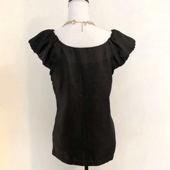 🆕Express Black Short Sleeve Blouse - Picture 6 of 6